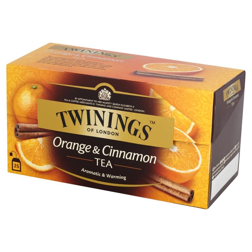 Twinings Czarna herbata z cynamonem i aromatem pomarańczy 50 g (25 torebek)