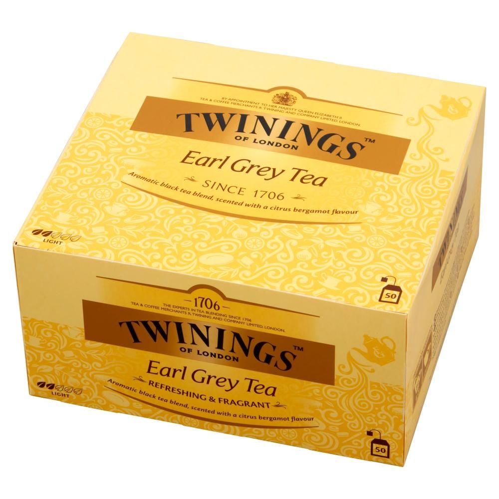 Twinings Earl Grey Herbata czarna z aromatem bergamotki 100 g (50 x 2 g)