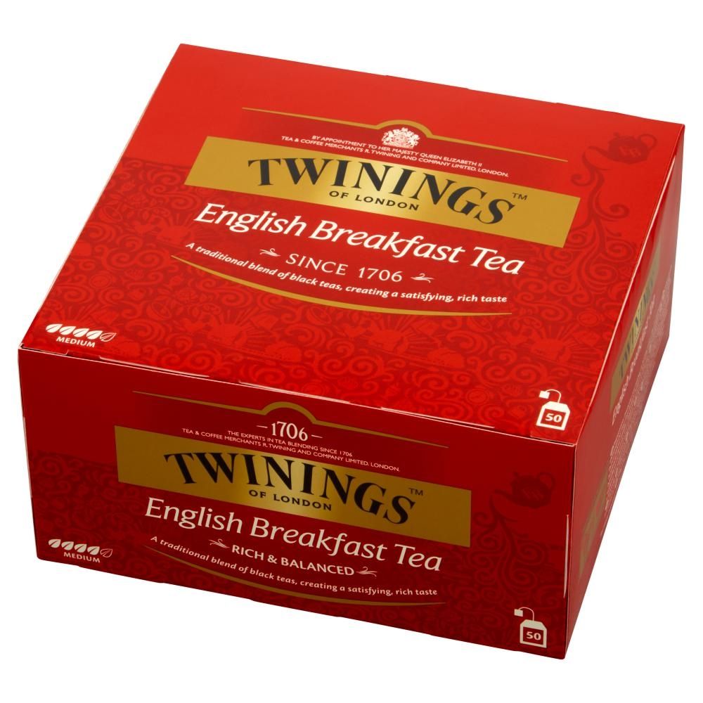 Twinings English Breakfast Herbata czarna 100 g (50 x 2 g)