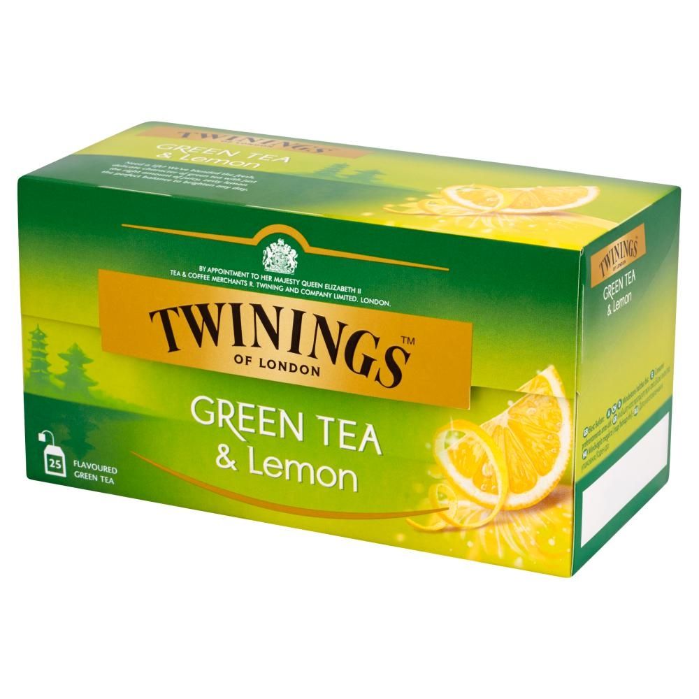 Twinings Zielona herbata o smaku cytrynowym 40 g (25 torebek)