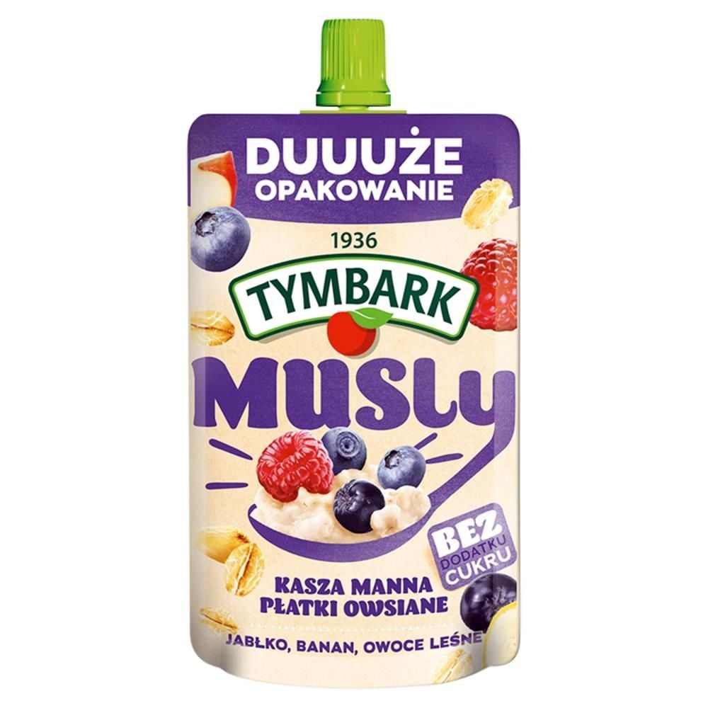 Tymbark Musly kasza manna płatki owsiane jabłko banan owoce leśne 170 g