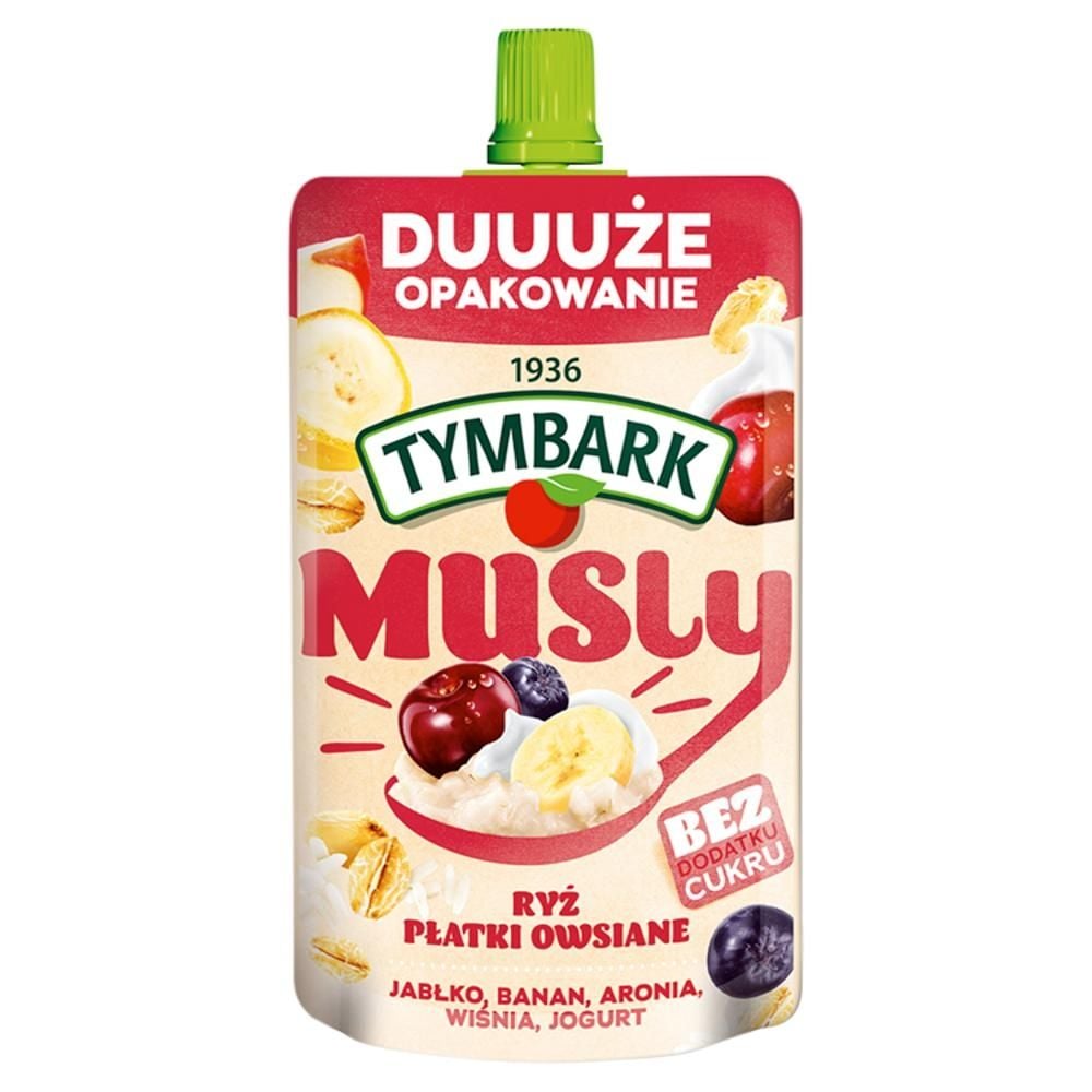 Tymbark Musly ryż płatki owsiane jabłko banan aronia wiśnia jogurt 170 g