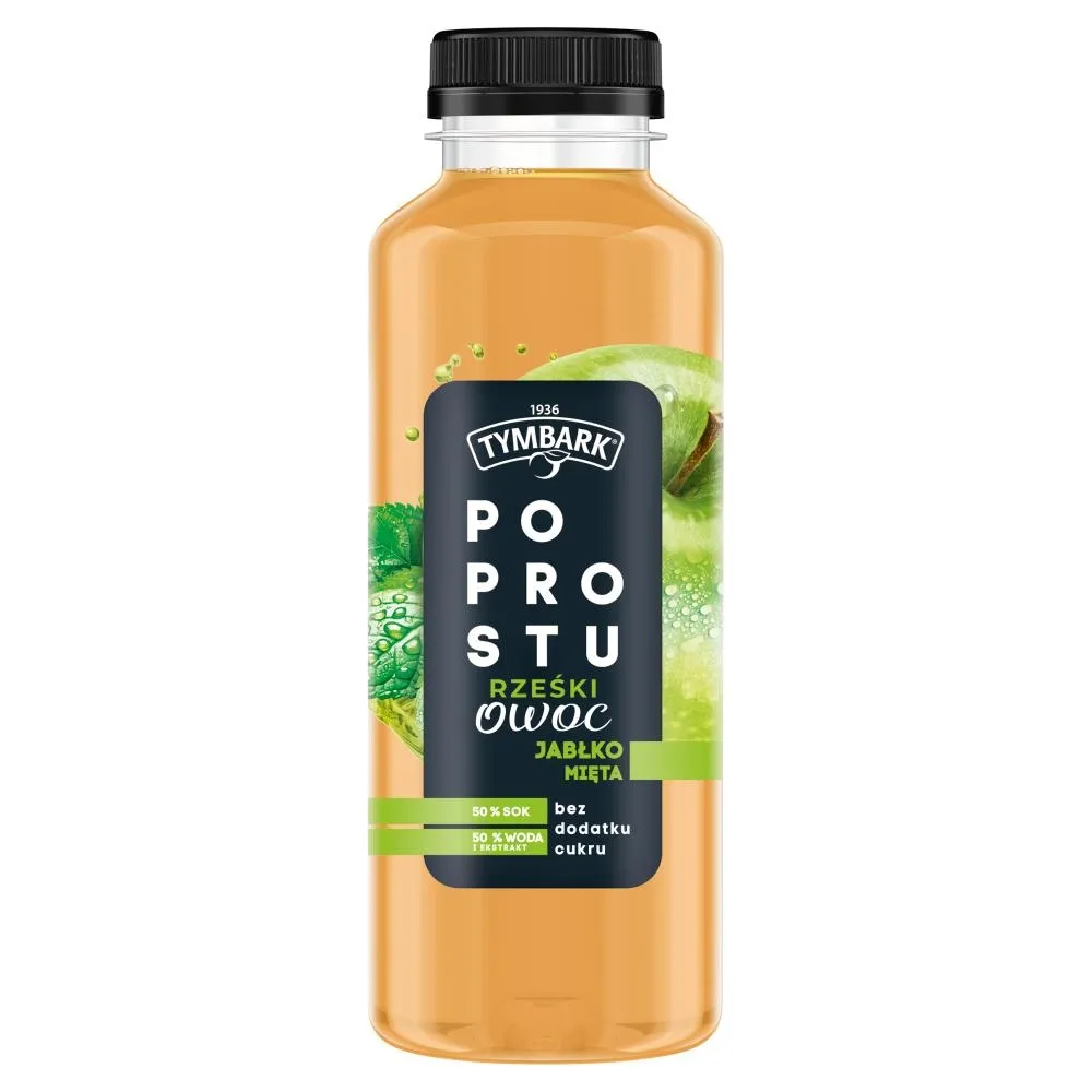 Tymbark Po prostu Rześki owoc Napój jabłko mięta 400 ml