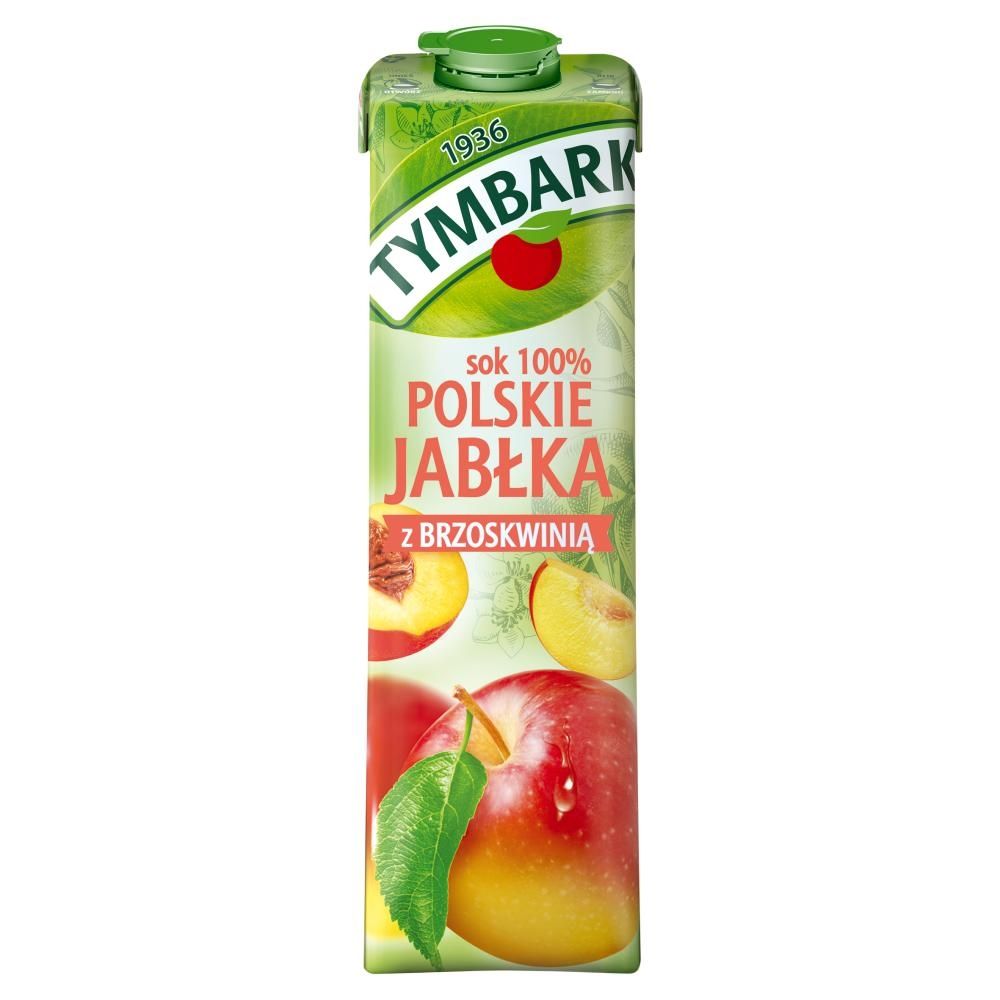 Tymbark Sok 100 % polskie jabłka z brzoskwinią 1 l