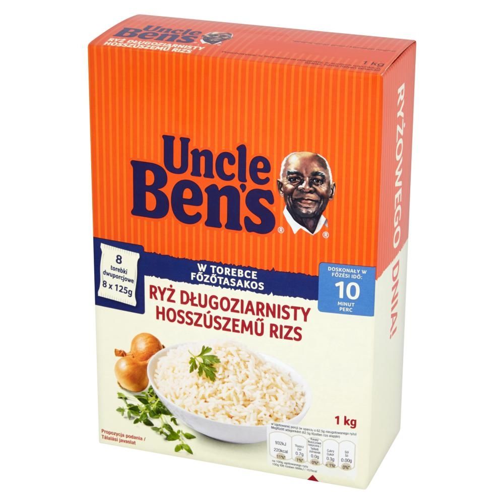 Uncle Ben's Ryż długoziarnisty 1 kg (8 torebek)