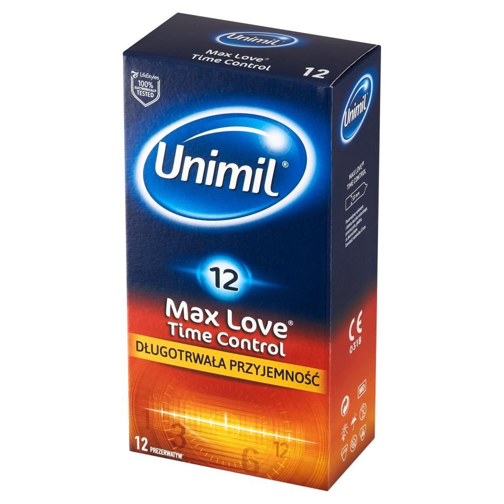 Unimil Max Love Time Control Prezerwatywy 12 sztuk