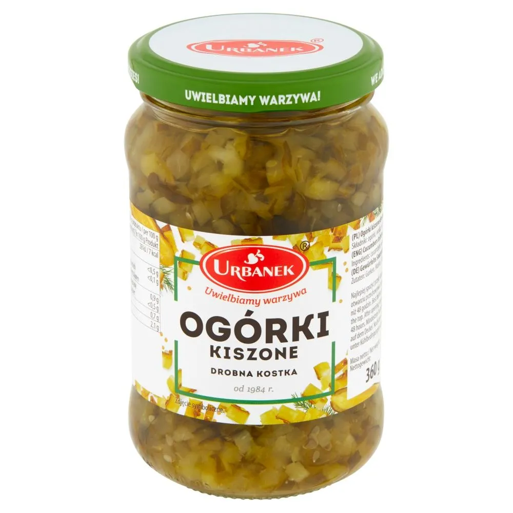 Urbanek Ogórki kiszone drobna kostka 360 g