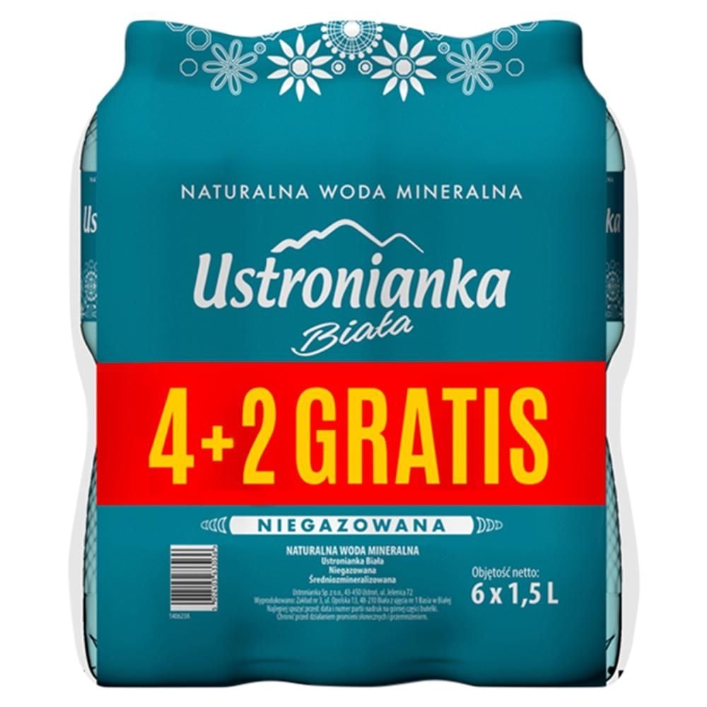 Ustronianka Biała Naturalna woda mineralna niegazowana 6 x 1,5 l