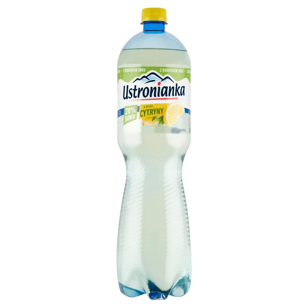 Ustronianka Napój gazowany o smaku cytryny 1,5 l