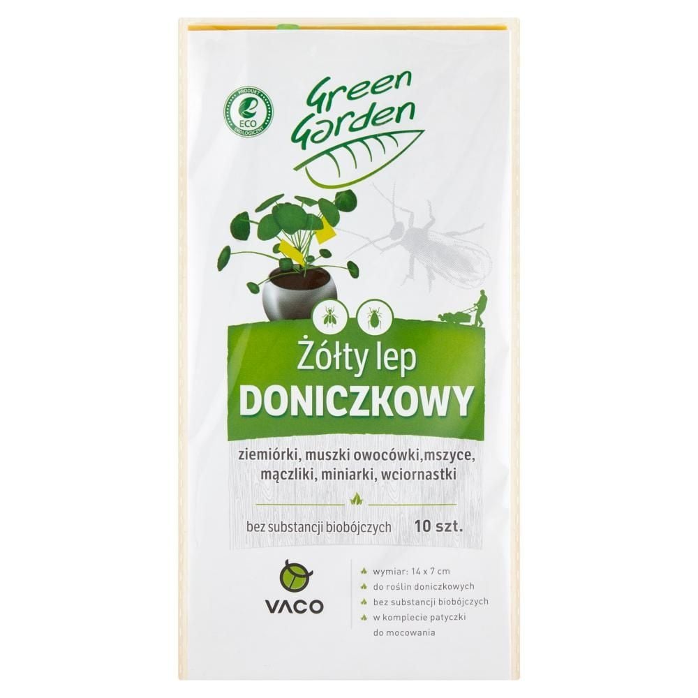 Vaco Green Garden Żółty lep doniczkowy 10 sztuk