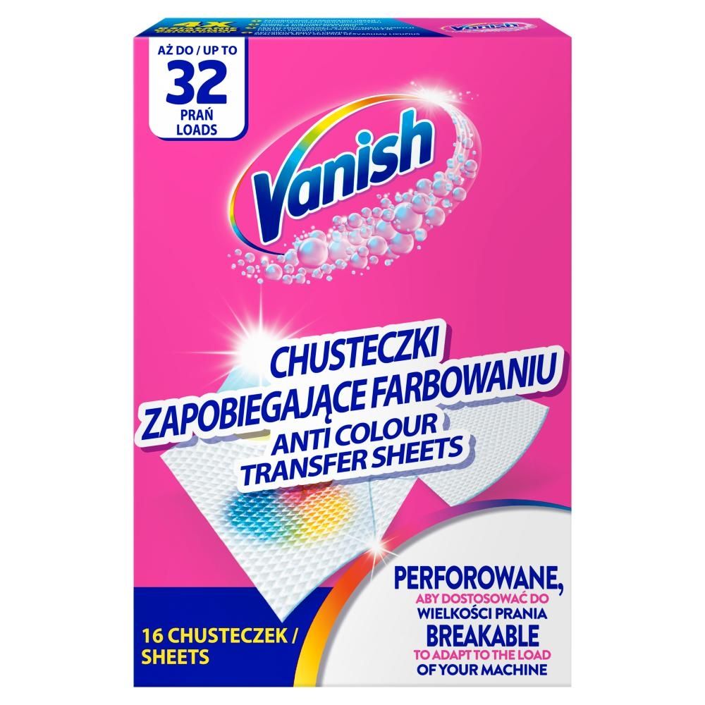 Vanish Chusteczki zapobiegające farbowaniu 16 sztuk