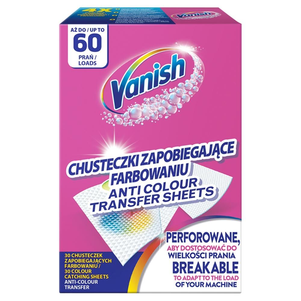 Vanish Color Protect Chusteczki zapobiegające farbowaniu 30 sztuk