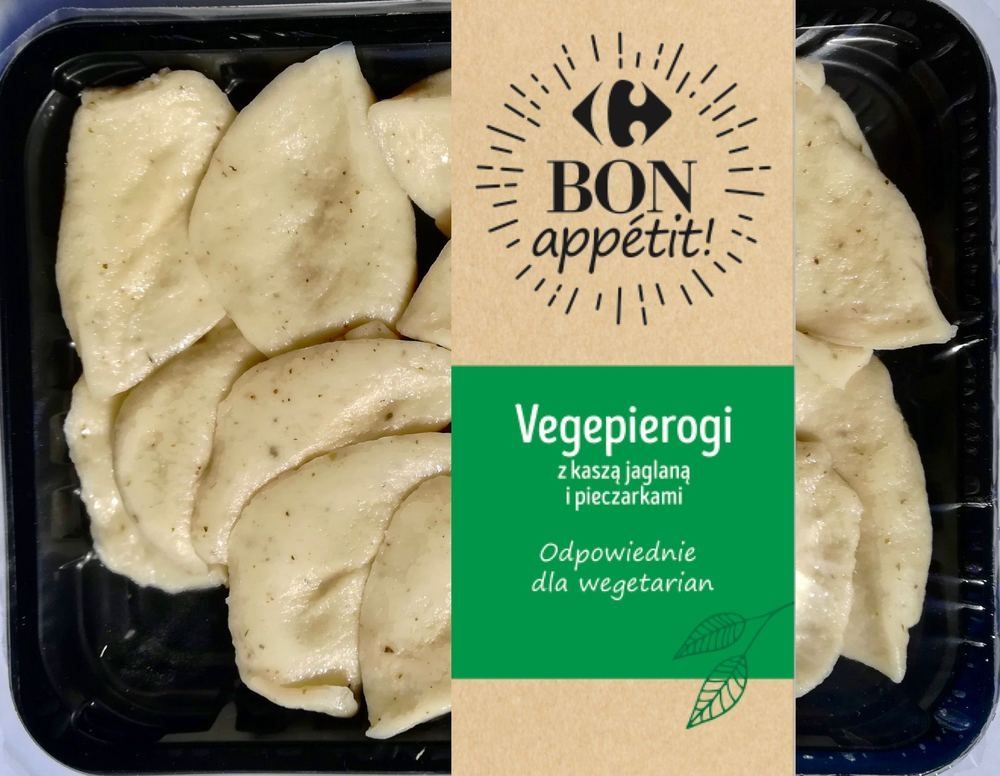 Vegepierogi z kaszą jaglaną i pieczarkami 400 g