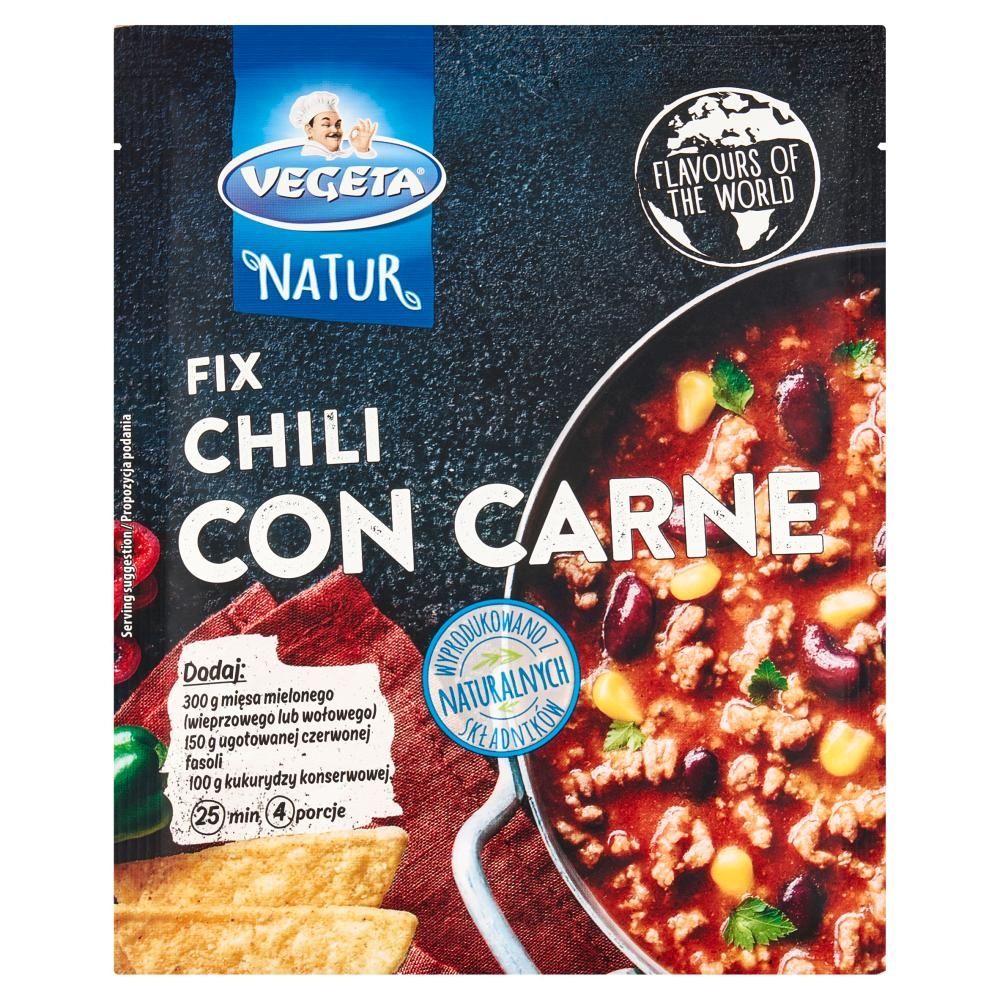 Vegeta Natur Fix Mieszanka warzyw ziół i przypraw do dań chili con carne 45 g