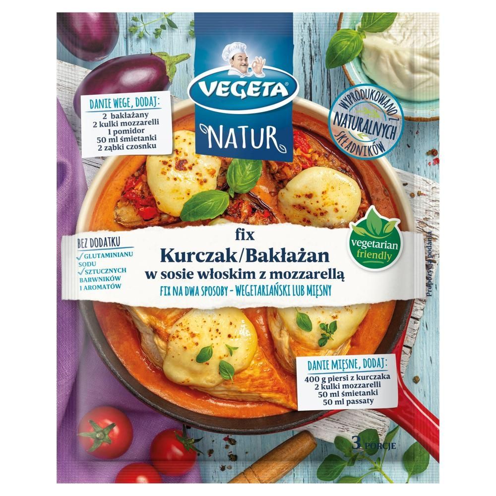 Vegeta Natur Fix Mieszanka warzyw ziół i przypraw do dań kurczak bakłażan w sosie włoskim 45 g