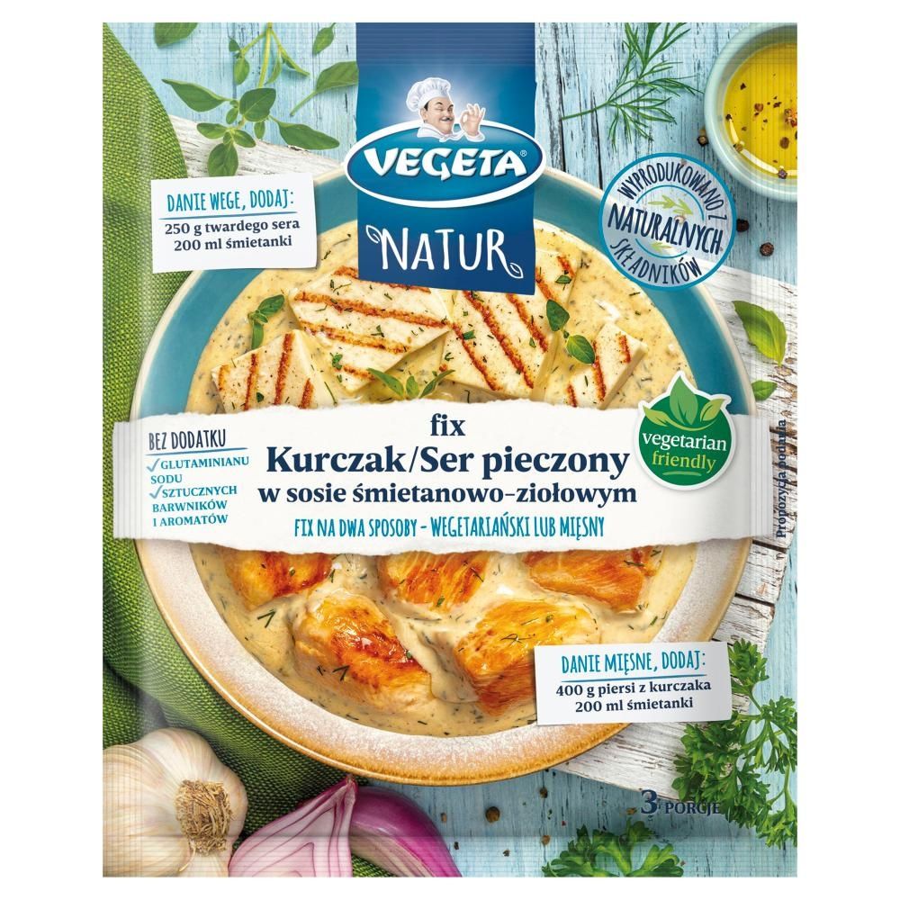 Vegeta Natur Fix Mieszanka warzyw ziół i przypraw do dań kurczak ser pieczony 35 g