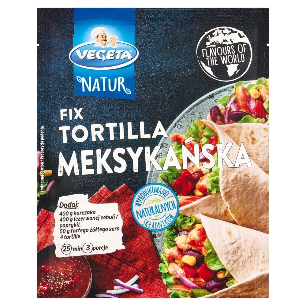 Vegeta Natur Fix Mieszanka warzyw ziół i przypraw do dań tortilla meksykańska 45 g