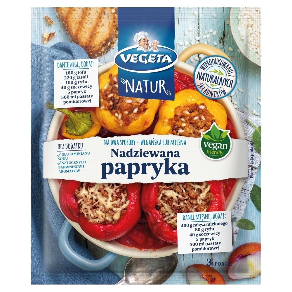 Vegeta Natur Mieszanka warzyw ziół i przypraw do dań nadziewana papryka 45 g