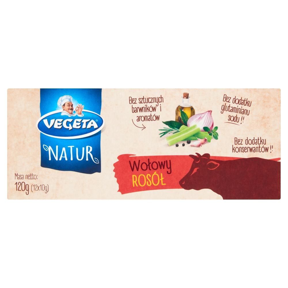 Vegeta Natur Rosół wołowy 120 g (12 x 10 g)