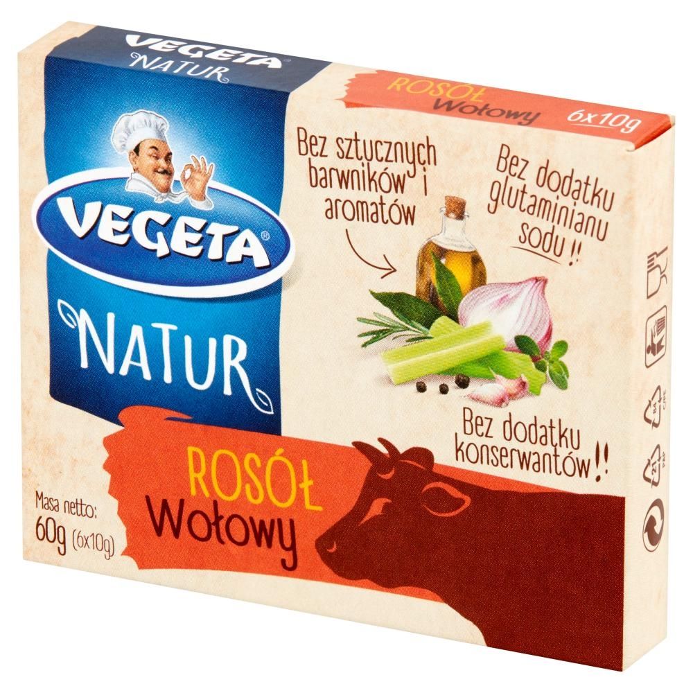 Vegeta Natur Rosół wołowy 60 g (6 x 10 g)