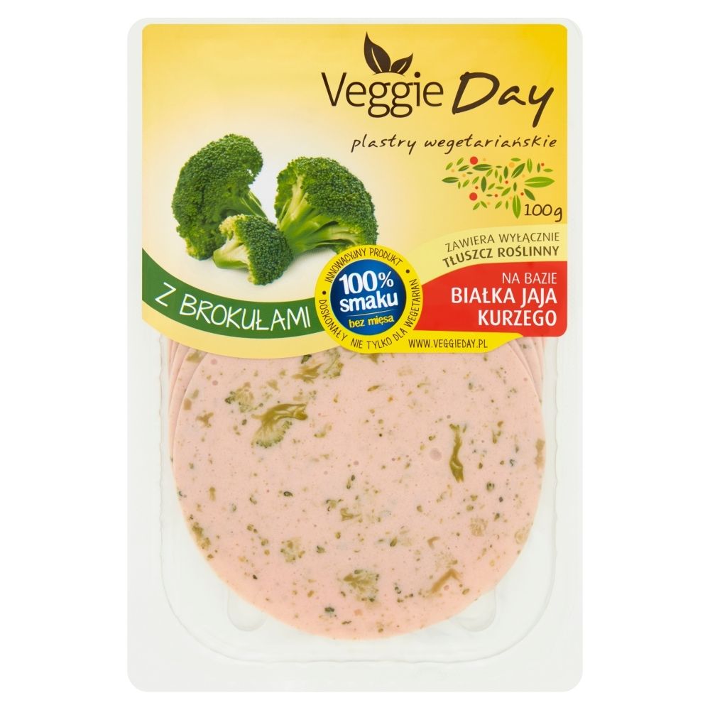 VeggieDay Plastry wegetariańskie z brokułami 100 g Zakupy online z