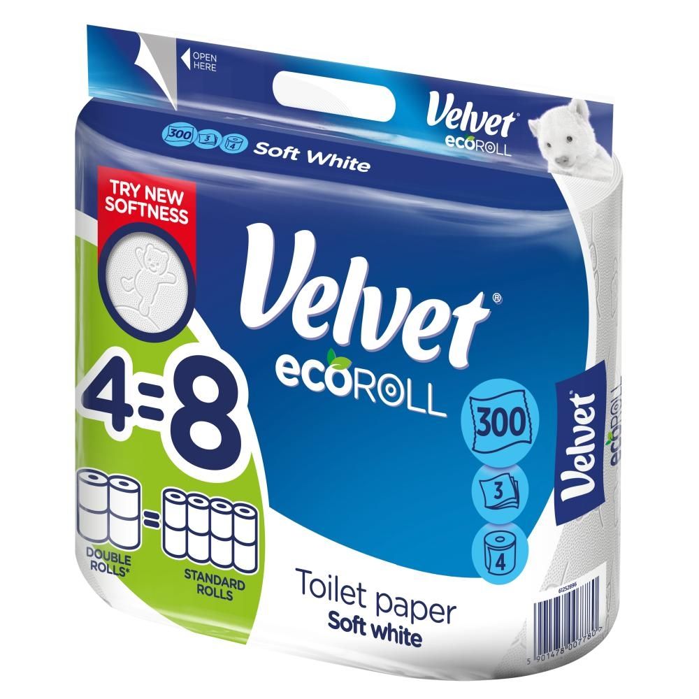 Velvet ecoRoll Soft White Papier toaletowy 4 rolki