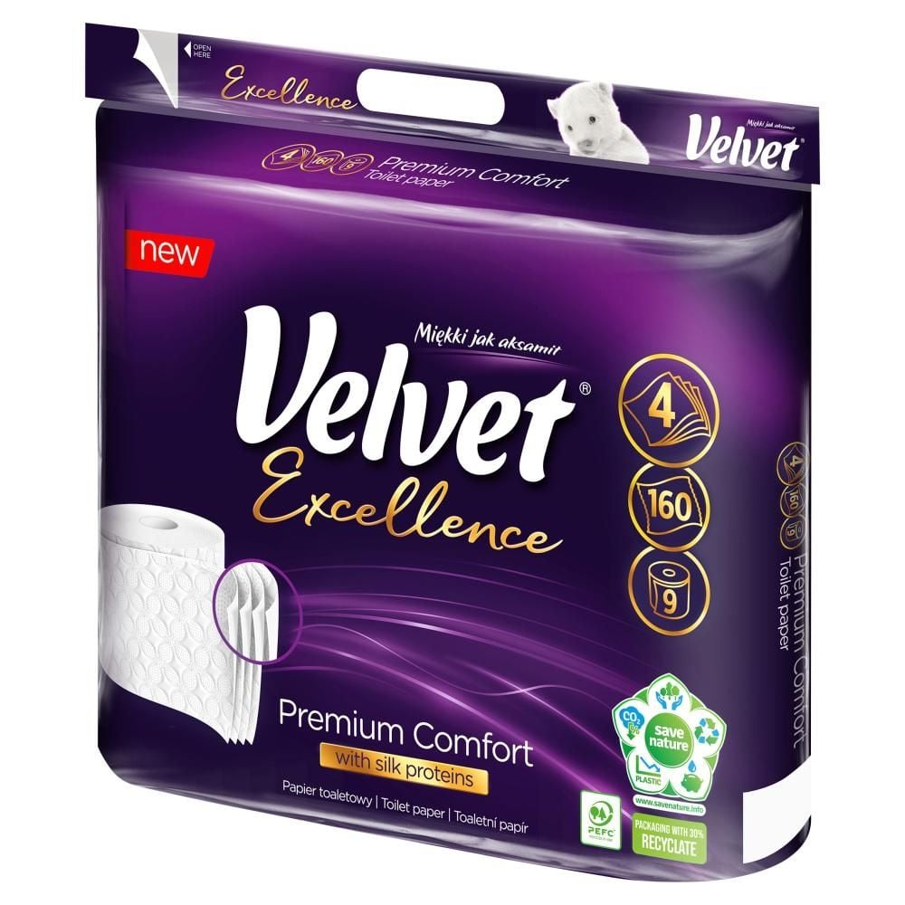 Velvet Excellence Premium Comfort Papier toaletowy 9 rolek