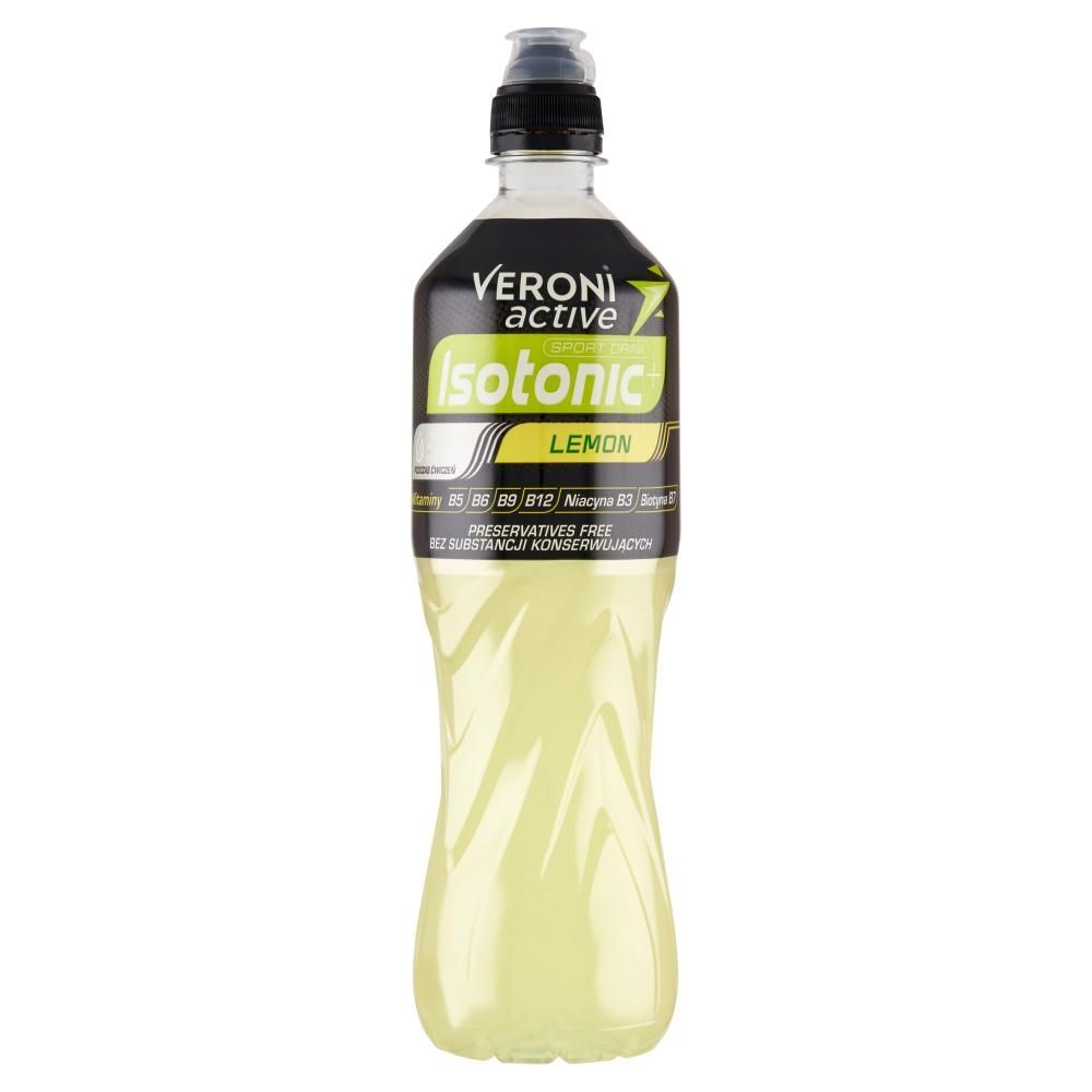 Veroni Active Isotonic+ Napój izotoniczny niegazowany o smaku cytrynowym 700 ml