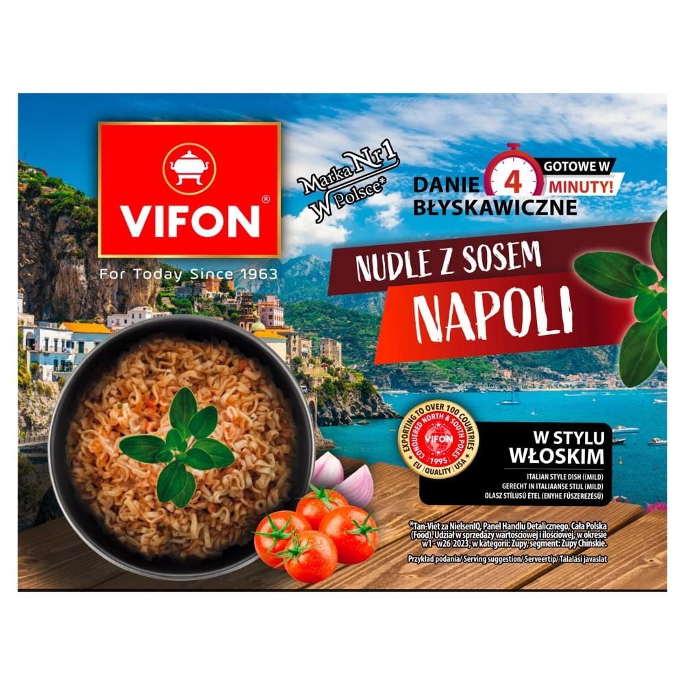 Vifon Danie błyskawiczne nudle z sosem napoli w stylu włoskim 97 g