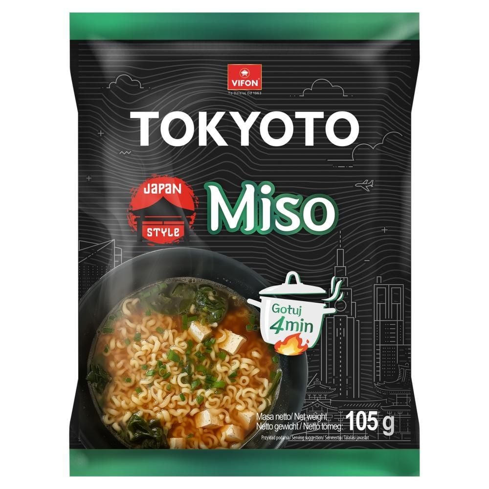 Vifon Tokyoto Miso zupa z nudlami o smaku miso 105 g