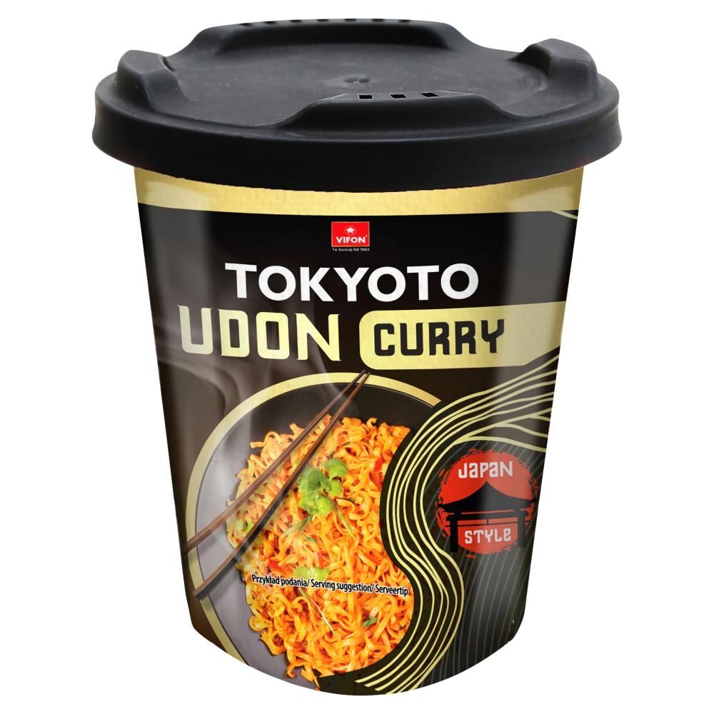 Vifon Tokyoto Udon Curry Danie błyskawiczne z nudlami o smaku kurczaka curry 85 g