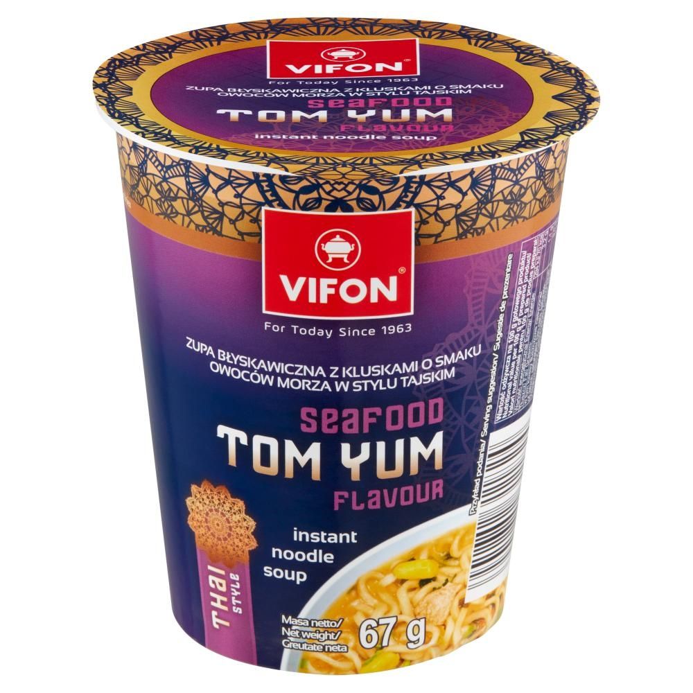 Vifon Tom Yum Zupa z kluskami o smaku owoców morza w stylu tajskim 67 g