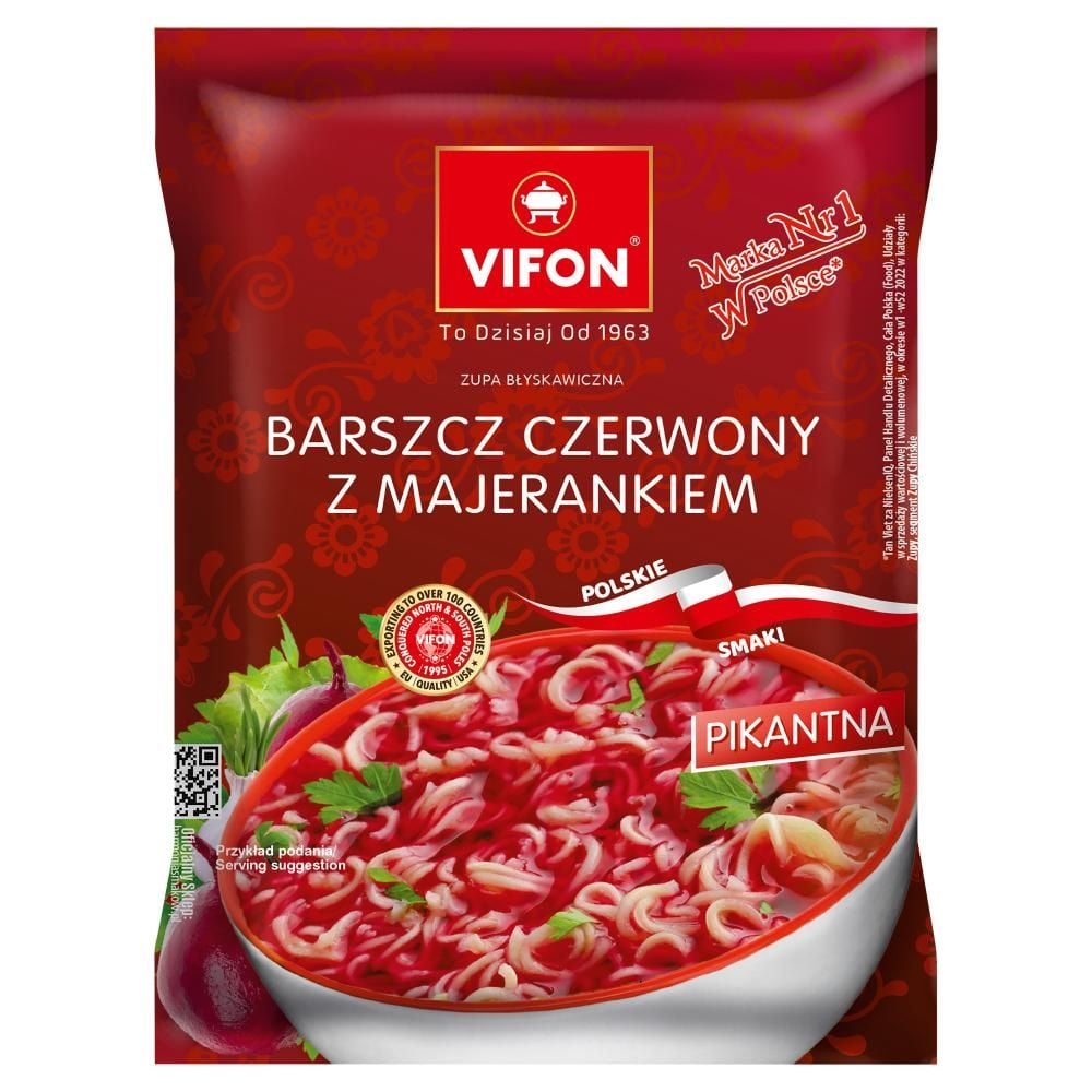 Vifon Zupa błyskawiczna barszcz czerwony z majerankiem 67 g