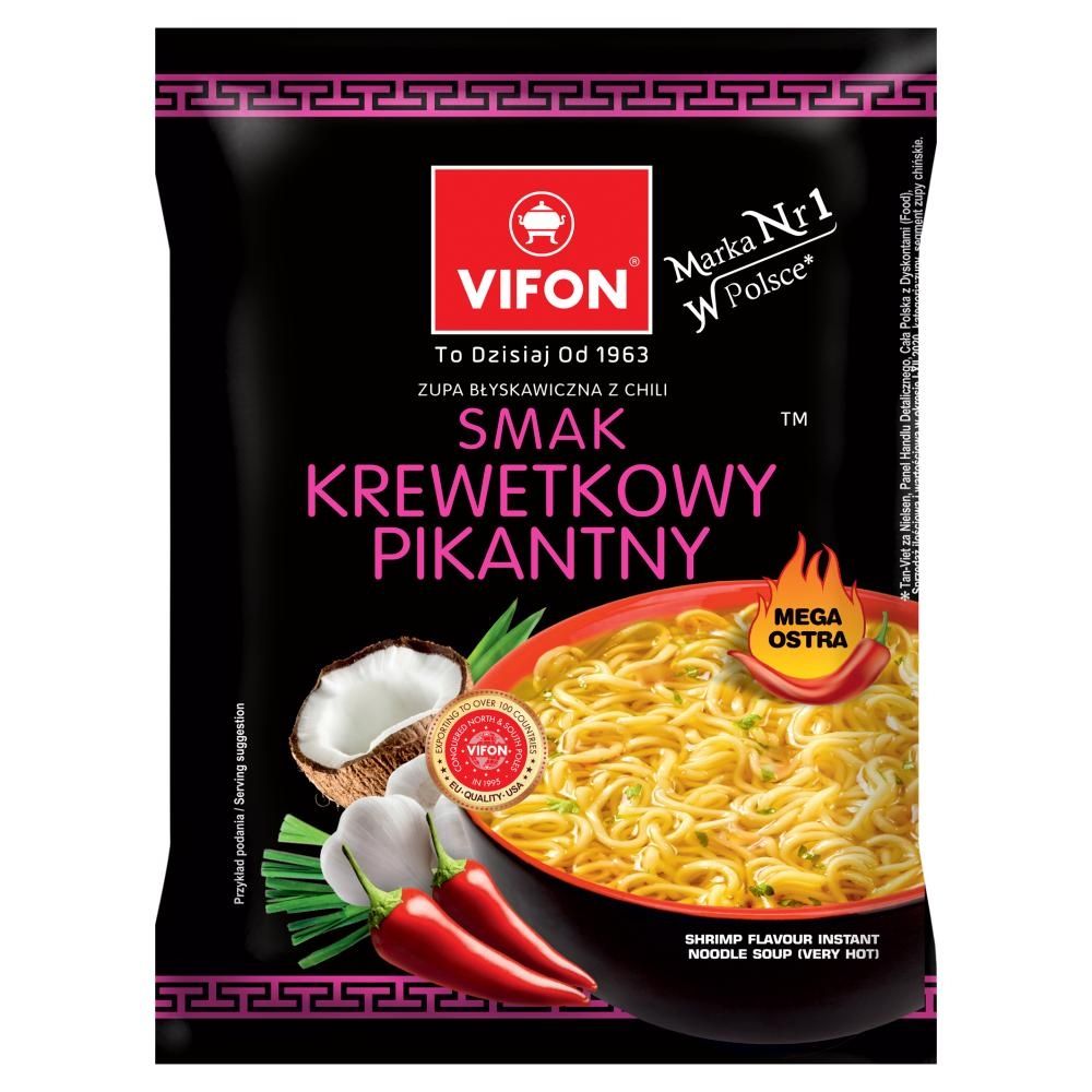 Vifon Zupa błyskawiczna smak krewetkowy pikantny 70 g