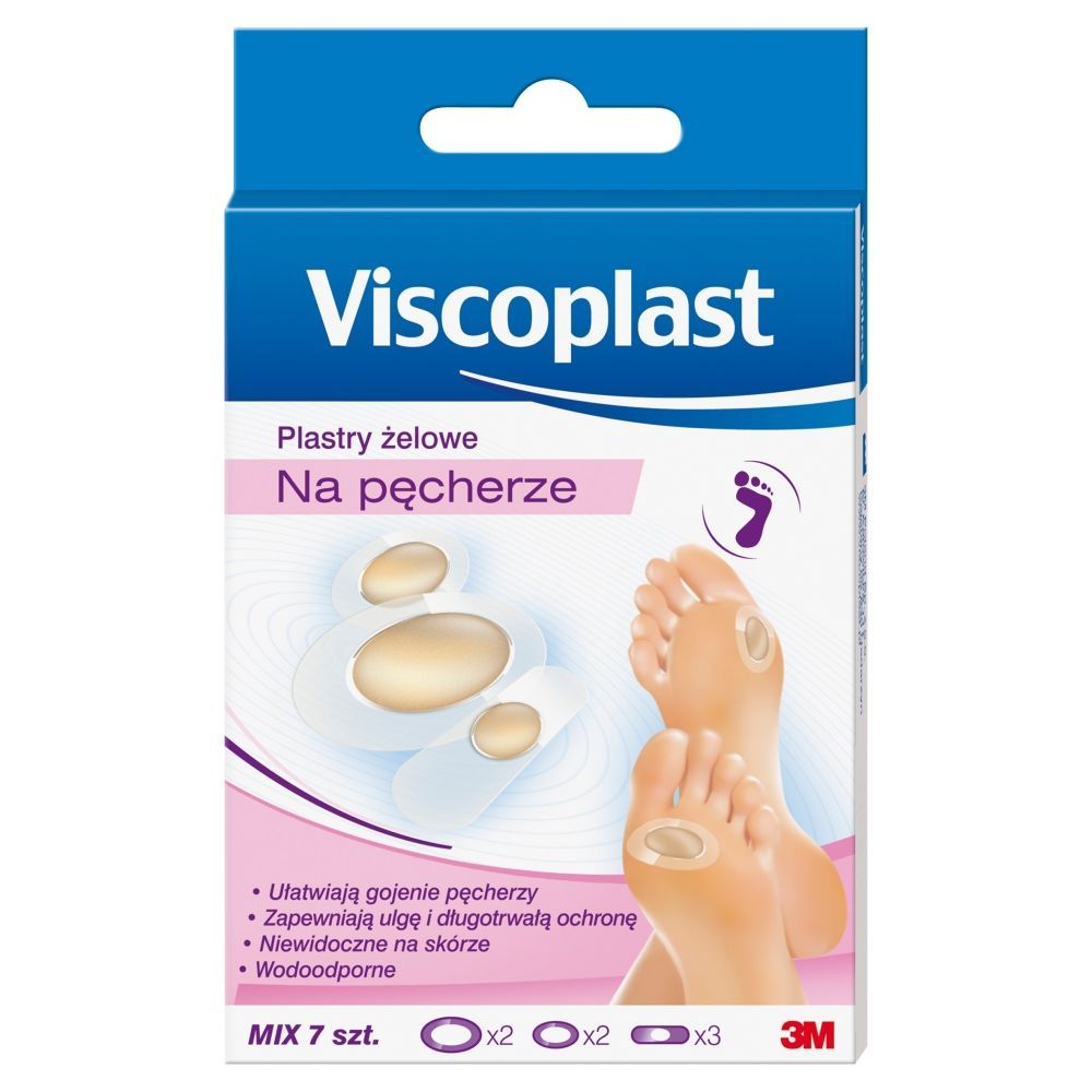 Viscoplast Plastry żelowe na pęcherze mix 7 sztuk