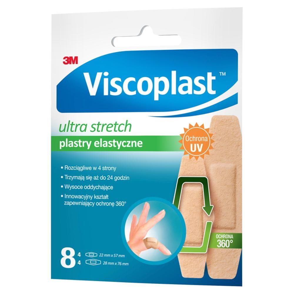 Viscoplast Ultra Stretch Zestaw plastrów 2 rozmiary 8 sztuk