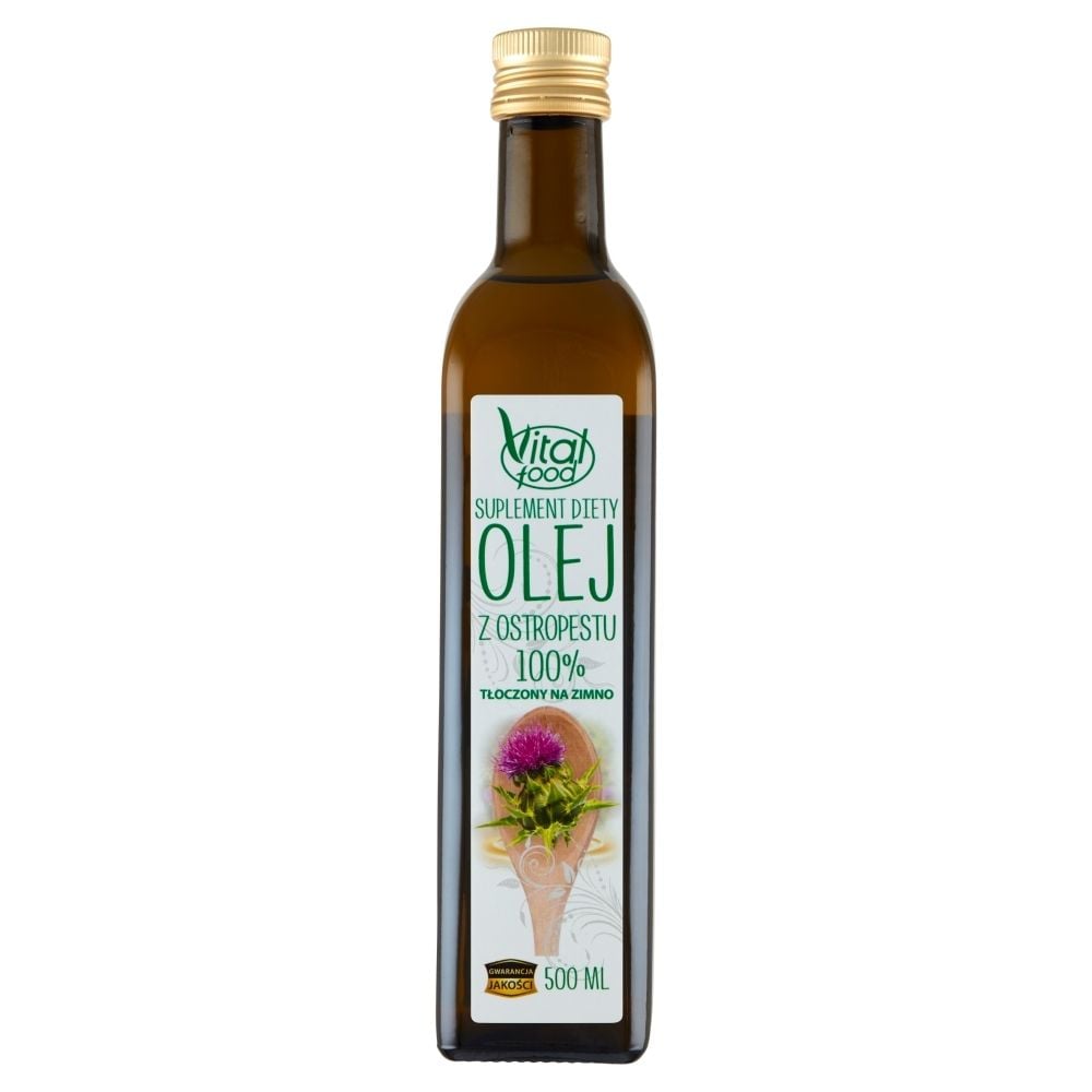 Vital Food Suplement diety olej z ostropestu 100% tłoczony na zimno 500 ml