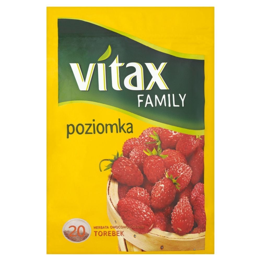 Vitax Family poziomka Herbata owocowo-ziołowa 40 g (20 torebek)