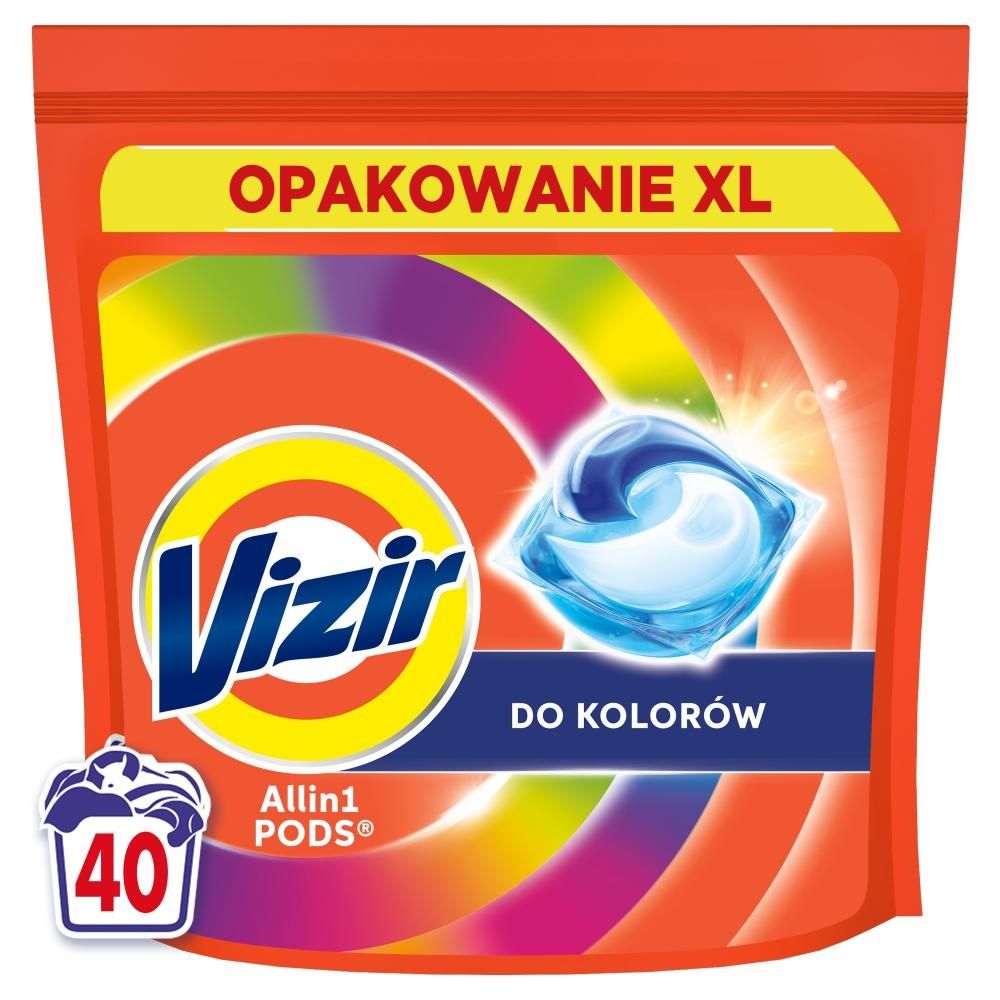 Vizir Platinum PODS Do kolorowych ubrań Kapsułki do prania, 40 prań