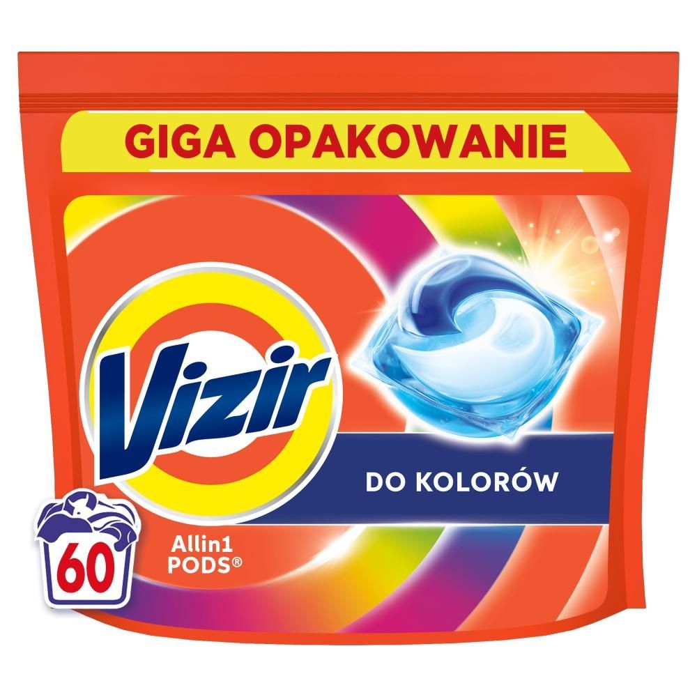 Vizir Platinum PODS Do kolorowych ubrań Kapsułki do prania, 60 prań