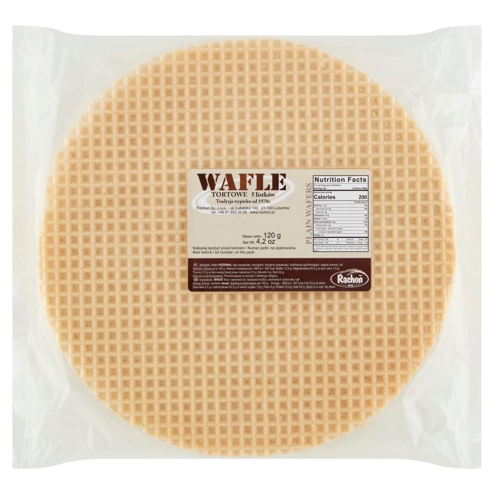 Wafle tortowe 120 g (5 sztuk)