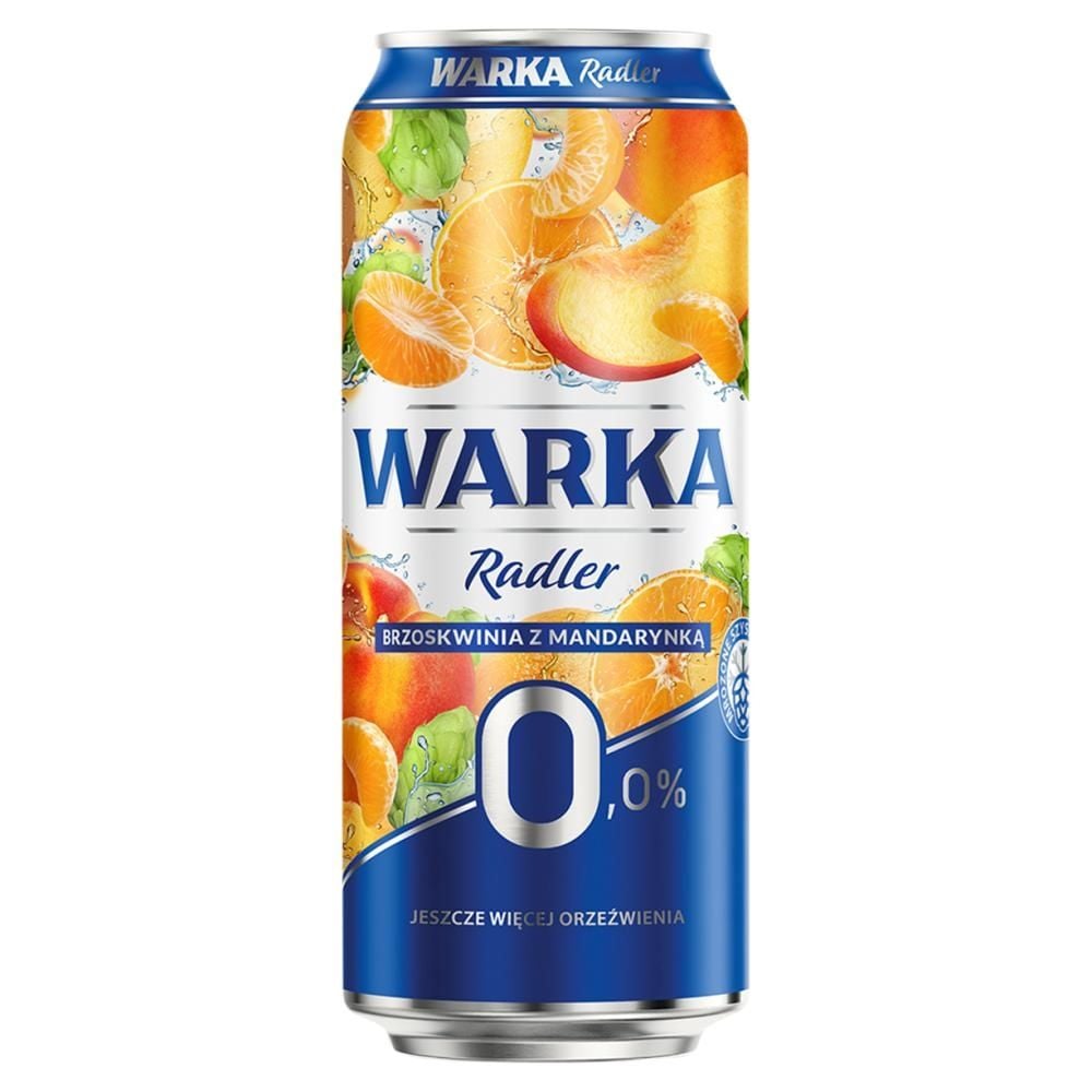 Warka Radler Piwo bezalkoholowe brzoskwinia z mandarynką 500 ml