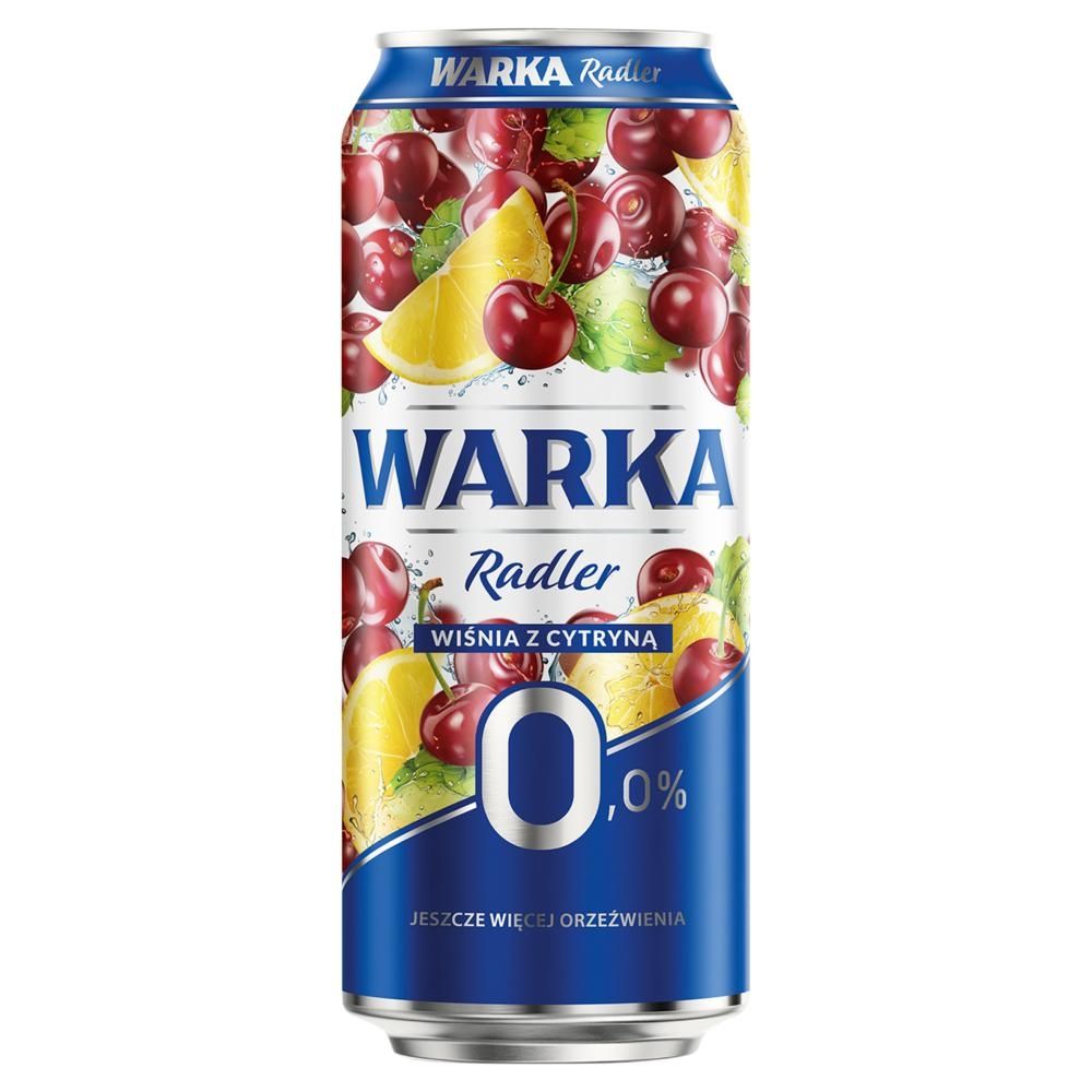 Warka Radler Piwo bezalkoholowe wiśnia z cytryną 500 ml