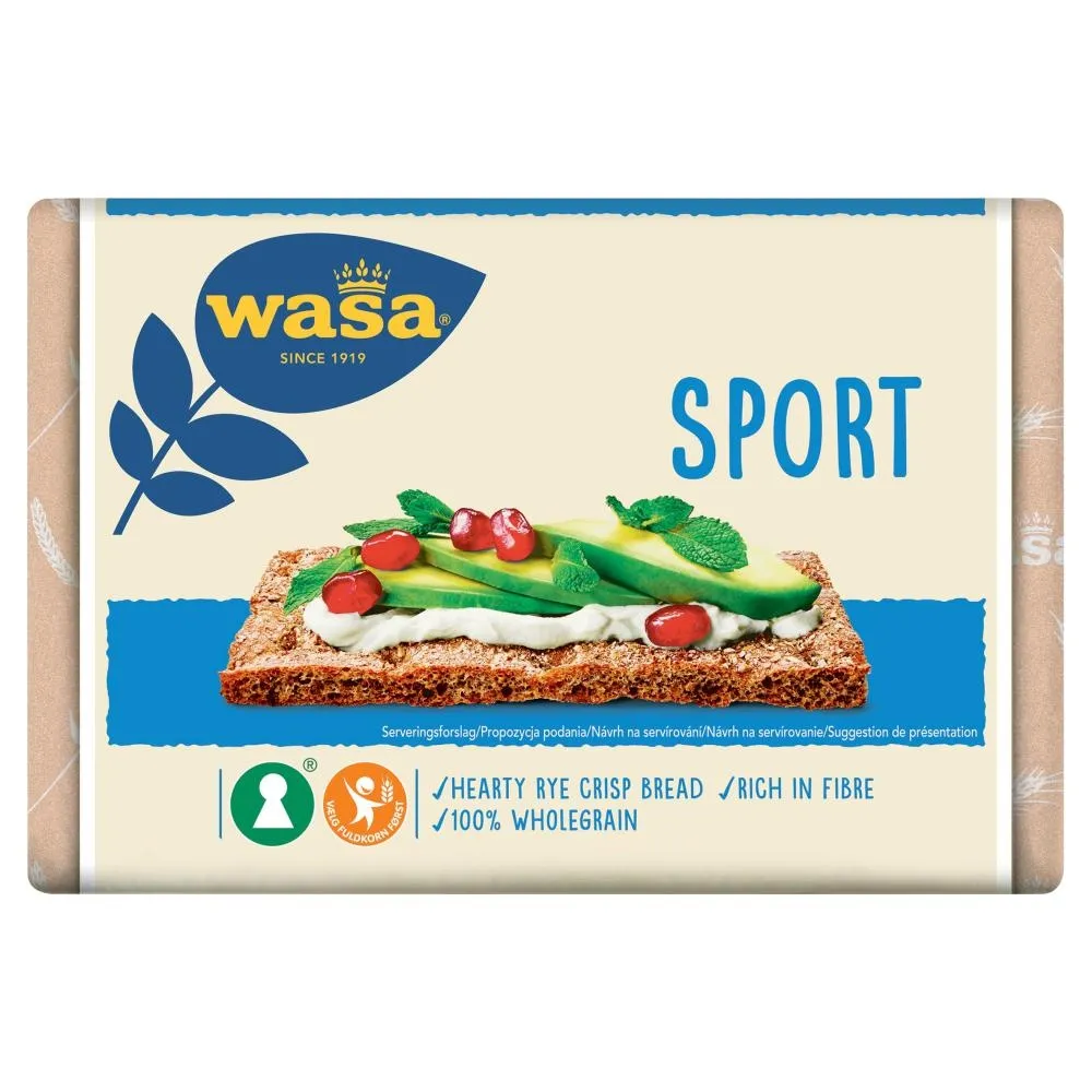 Wasa Sport pieczywo chrupkie z pełnoziarnistej mąki żytniej 275 g