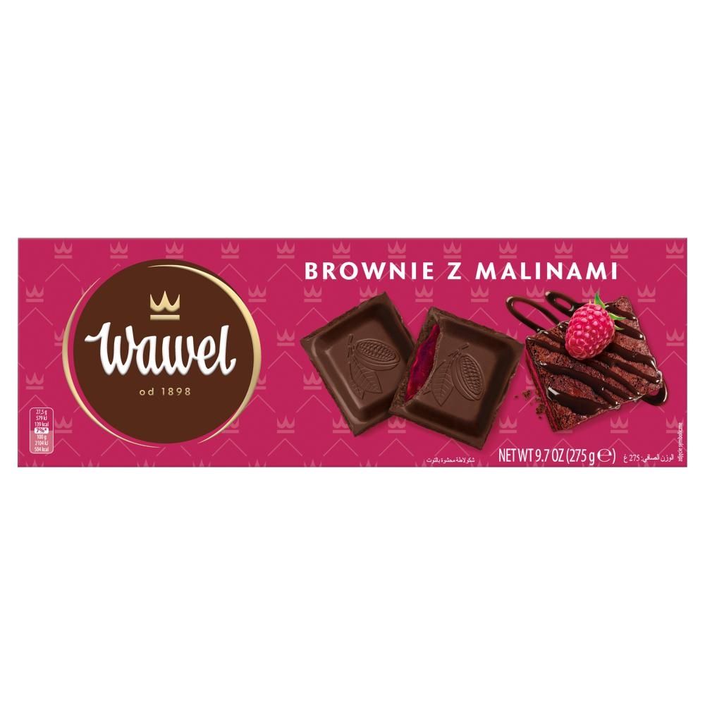 Wawel Czekolada nadziewana brownie z malinami 275 g