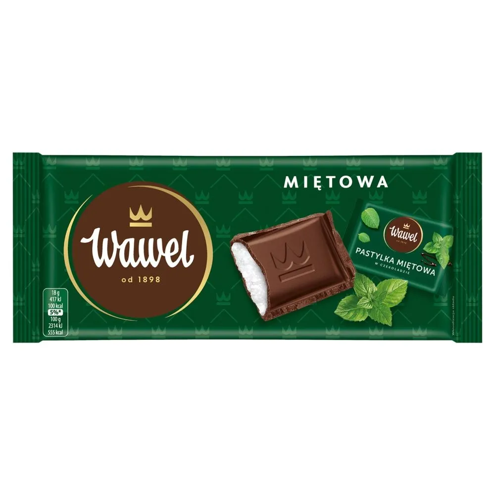 Wawel Czekolada nadziewana miętowa 90 g