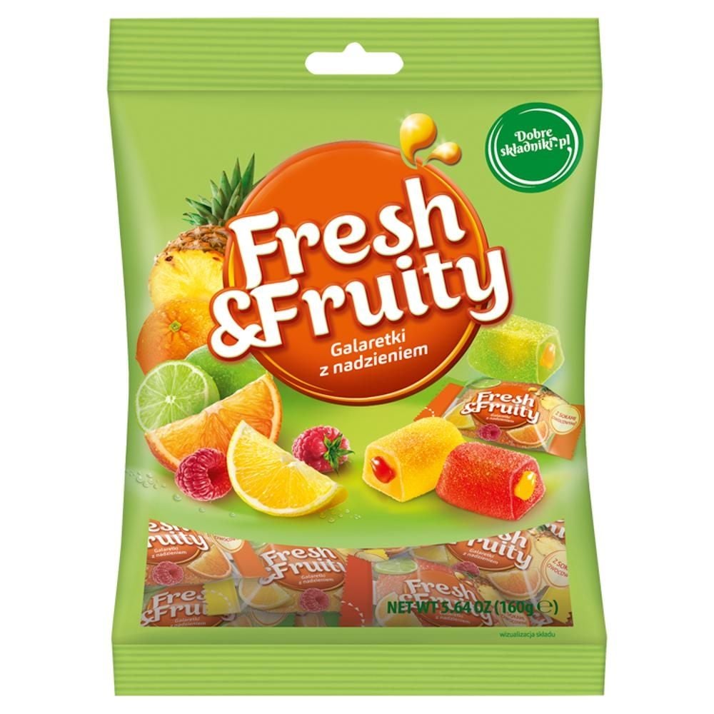 Wawel Fresh & Fruity Galaretki z nadzieniem 160 g