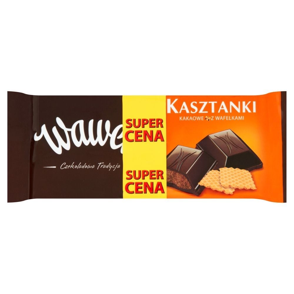 Wawel Kasztanki kakaowe z wafelkami Czekolada nadziewana 2 x 100 g