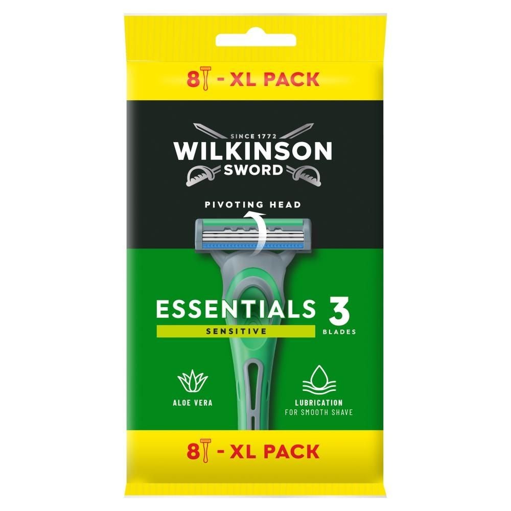 Wilkinson Sword Essentials 3 Sensitive 3-ostrzowa maszynka do golenia 8 sztuk