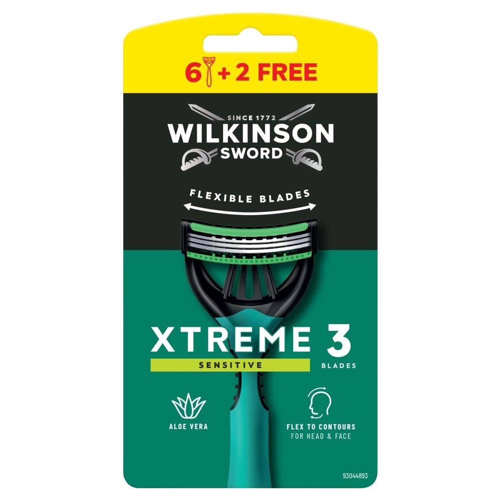 Wilkinson Sword Xtreme 3 Sensitive Maszynka do golenia z 3 ostrzami 8 sztuk